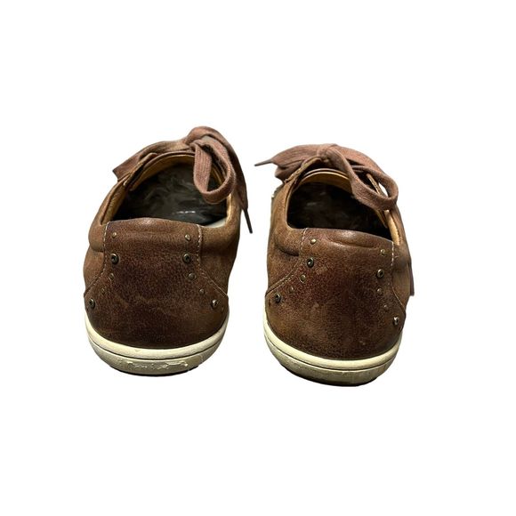 Taos Shoes Womens 8.5 EU39 Freedom Sneakers Brown Leather Casual Walking Studded - Picture 5 of 12